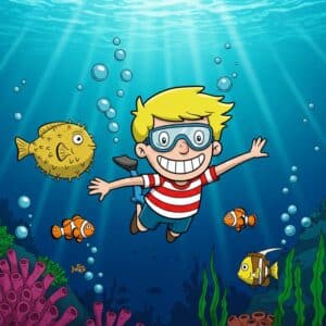Under water