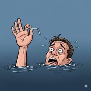 A drowning man will clutch at a straw