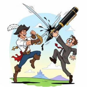 The pen is mightier than the sword