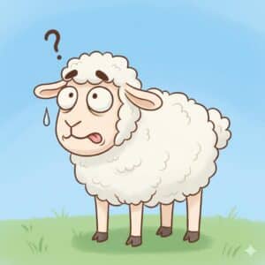 look sheepish