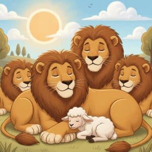 lions lying down with the lamb