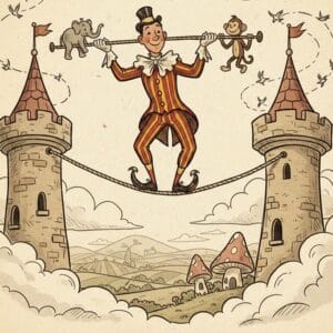 walking a tightrope