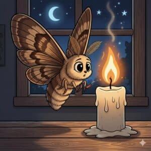 a moth to a flame