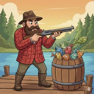 shooting fish in a barrel