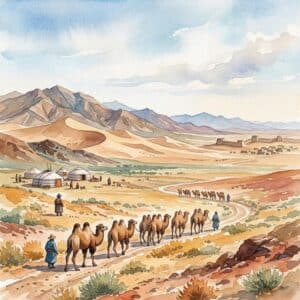 Gobi Desert, Mongolia, and China (Asia)