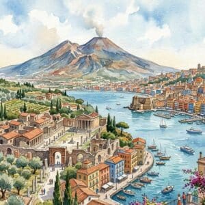 Mount Vesuvius Near Pompeii & Naples, Italy