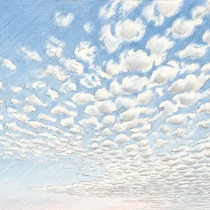 Altocumulus clouds