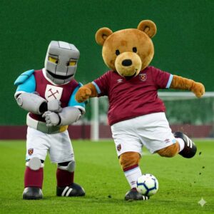 Bubbles the Bear and Hammerhead, West Ham United F.C.