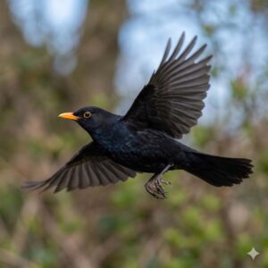 Common blackbird (Turdus merula) male