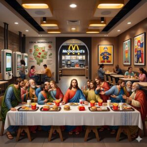 The Last Supper by Leonardo da Vinci (1495–1498)