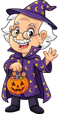 halloween professor mascot