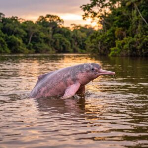 Pink river dolphin